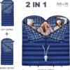 10e6a2fe21078925 0 Degree Sleeping Bag 100% Cotton Flannel XXL Cold Weather Winter Oversized Sleeping Bag for Adults Camping Zero Degree Big and Tall with Compression Sack
