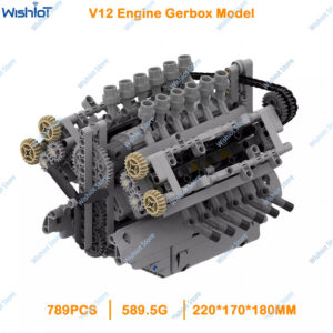 10ef9f4139308063 MOC V12 Engine Gearbox Model L Motor 88003 AA Battery Box 8881 Creative Building Blocks Power Functions Technical hinery Toy