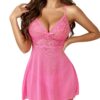 10f140fa2f95744a Avidlove Women Lingerie Lace Babydoll Strap Chemise Halter Teddy V Neck Sleepwear