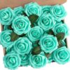 N&T NIETING Artificial Flowers, 25Pcs Fake Flowers Roses Perfect for DIY Wedding Bouquets Centerpieces Bridal Shower Party Home Flower Arrangement Decorations, Rainbow Color