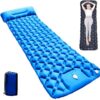 Coziya Matelas, Camping-Matratze, 5 cm Ultraleichte Aufblasbare Camping-Matratze, Aufblasbares Schlafpad Mit Eingebauten Kissen, Zum Campen, Reisen, Zuhause, BüRo,Blue