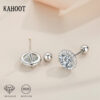 1122c8028006ee74 925 Sterling Silver 0.5/1 Carat Moissanite Round Bag Screw Earrings For Men And Women Couple Models Fashion Creative Personality