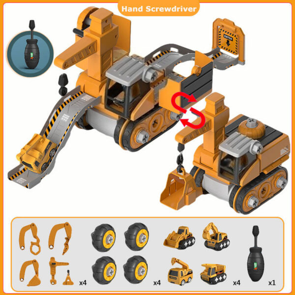 112651222e830a72 Kids Engineering Vehicle Electric Drill Tool Toys Match Children Educational Assembled Sets Tools For Boys Nut Building Gift