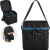 1 LB Propane Tank Storage Bag with Padding, Mini Propane Cylinder Carry Case to Hold 4 Pcs Small Gas Tank, Portable 16 OZ Gas Cylinder Holder with Strap, Bag Only