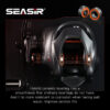 SEASIR Cast X2 Baitcasting Reel 7.3:1 Hybrid Ceramic Bearing Carbon Fiber Washer Dual Bearing System N52 Brake Fishing Reels