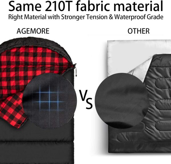118257911131c482 Mcota Cotton Flannel Sleeping Bag for Adults, 100% Cotton Lining Sleeping Bag for Camping, Hiking, Backpacking Travel, Lightweight & Portable,3-4 Season Warm Weather Use