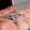 118b40d58b12e425 Exquisite Oval Moissanite Gemstone Female Jewelry Engagement Ring Six-claw Set Is More Shiny Than Diamond Gift