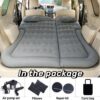 SUV Air Mattress Car Bed Inflatable Mattress for Truck Backseat - Portable Air Mattress with Flocking Surface and Pillows Foldable Air Bed for Home Tent Camping Travel - Grey