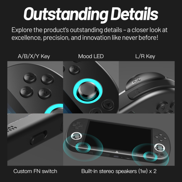 Trimui Smart Pro Handheld Console 4.96''IPS Screen Linux System Joystick RGB Lighting Smartpro Retro Video Game Player Gift