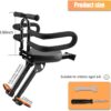 Kids Bike Seat with Handlebar Attachment, Detachable Front Mounted Child Bicycle Seats with Foot Pedals for Children 2~5 Years, Compatible with All Adult Mountain Bikes (Handle+Seat)