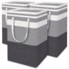 11a2ace837f6ce5a 1pc Grey Large Capacity Waterproof Cotton Linen Dirty Basket Simplified Clothes Sundrie Box Foldable Storage Bag