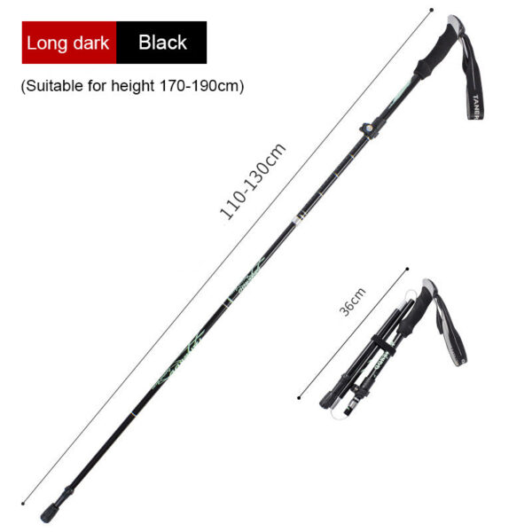 11a7f9d7871274eb 5-Section Telescopic Folding Trekking Poles Outdoor Camping Ultralight Portable Foldable Walking Hiking Stick