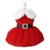 Pet Funny Xmas Clothing Warm Fleece Coat Puppy Dog Fashion Christmas Clothes Santa Claus Standing Costume New