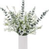 18pcs Babys Breath Eucalyptus Leaves Bouquet Blue Gypsophila Artificial Flowers and Faux Greenery for Home Decor