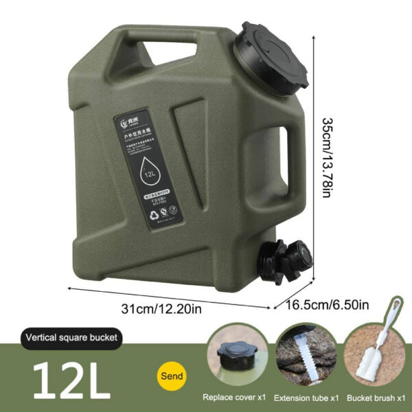 11c0e83582bf90f8 11L Bucket Large Capacity Portable Drinking Water Canister with Detachable Faucet No Leakage for Outdoor Travel Driving