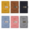 11c14cbfdf32fb3d A5 200 Pages Retro Password Book with Lock Diary Thickened Creative Hand Ledger Student Notepad Stationery Notebook Binder