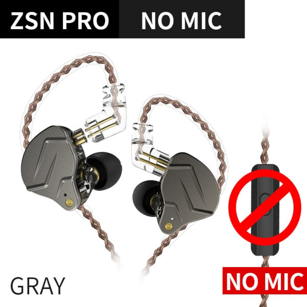 11e7a5970d26112b KZ ZSN PRO 1BA 1DD Hybrid Drive In Ear Earphones HIFI Metal Bass Earbud Sport Music Headset Replaceable