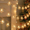 11eac8bf8097cf80 1pc LED Christmas Snowflake String Light Indoor & Outdoor Hanging Decorative Lighting Fairy Atmosphere Lamp For Garden Party