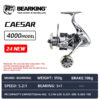 BEARKING CAESAR series 5+1BB stainless steel bearings drive system 5.2:1 fishing reel 15Kg maximum power rotary fishing reel