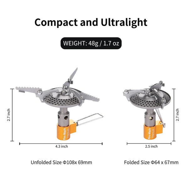 11fc72a52ad39cde Fire Maple FMS-116T Outdoor Mini Camping Stoves Gas Burner For Backpacking 48g 2300W Portable Lightweight Titanium Gas Stove