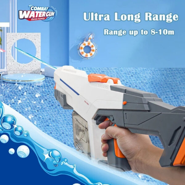 Fully Automatic Suction Gun Electric High Pressure Blaster Summer Outdoor Beach Pool Battle Party Water Toy