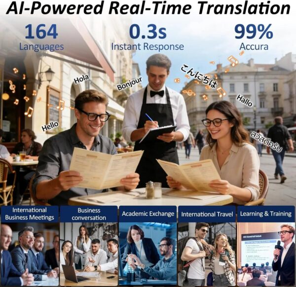 1204de4646f64fe2 2026 New 3600mAh Large Capacity Smart Glasses 800W Pixel Anti-shake Camera 120+Language Translation Video Recording Call Glasses