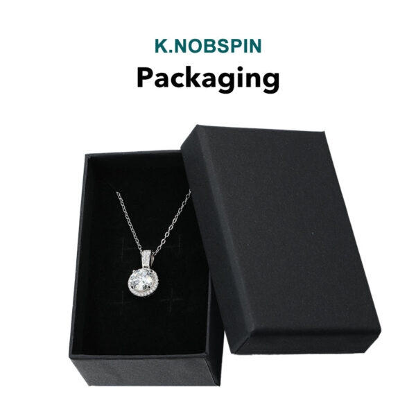 120560d5cc669805 Knobspin Sterling Sier Necklace For Women Real Moissanite Diamonds Pendant With GRA Certificate Neck Chain Fine Jewelry
