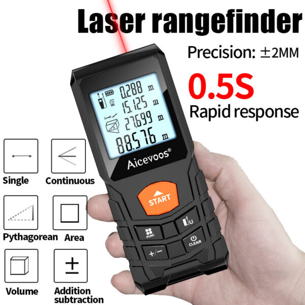 Aicevoos Digital Rangefinder 50M 70M 100M 120M Distance Meter Trena Laser Tape Measure Roulette Range Finder