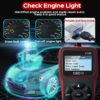 122260069ddb3ab3 Car Code Reader, OBD2 Scanner Check Engine Light Fault Scanner CAN Battery Test Diagnostic Scan Tool