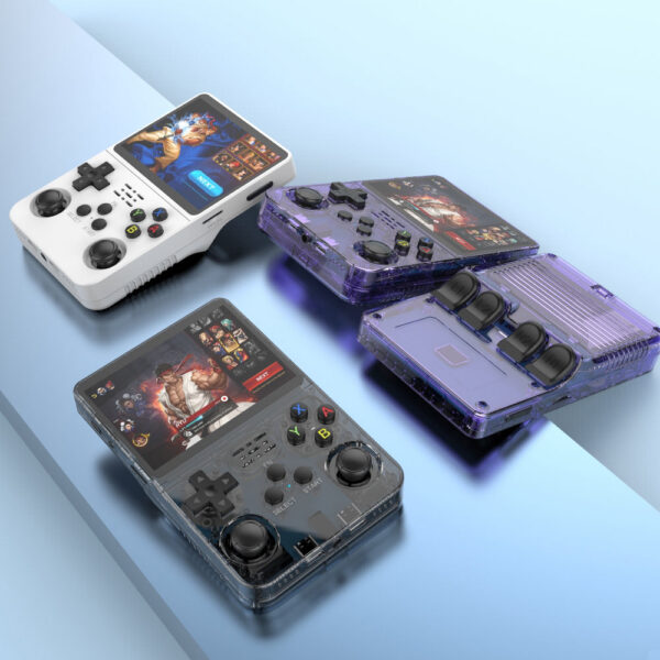 1222ade71f36075b R36S Retro Handheld Game Console Linux System 3.5 Inch IPS Screen Portable Pocket Video Player 64GB RG35S Plus