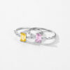 123505bc53b24370 MODIAN Real 925 Sterling Silver Exquisite Sparkling Emerald Cut Pink Yellow Zirconia Ring For Women Wedding Luxury Fine Jewelry