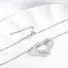 Smyoue 2CT Pass Tested Moissanite Heart Necklace for Women S Sier Plated Platinum Simulated Diamonds Pendant Birthday Gift
