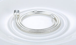 123ca97bfcbe9624 High Quality 45cm Length Sier Color Charm Necklace Snake Chain Fit Brand Original Pendant Necklaces For Women Jewelry Making