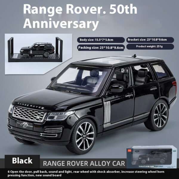 1:32 Land Range Rover 50th Anniversary Off Road SUV Vehicle Alloy Diecast Car Model Computer Desktop Decoration Gift Boys