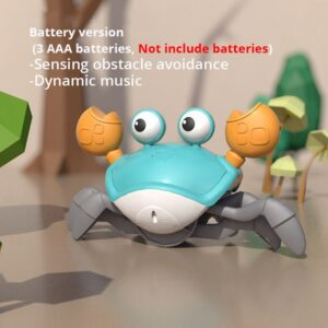 124e7b671000a7b7 1Pc Escape Crab Auto-sensing Function Children Crawling Avoiding Obstacles Electronic Pet With Music