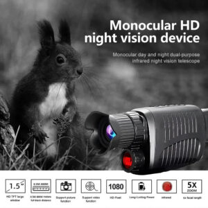 Monocular Vision Device 1080P HD Infrared 5X Digital Zoom Hunting Telescope Outdoor Day Night Dual Use 100% Darkness 800m