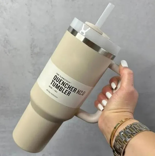 Electric 40oz Tumbler Yellow Orange Green QUENCHER H2.0 Stainless Steel Tumblers Cups with Handle Lid and Straw Winter Neon Pink Car Mugs GG0326