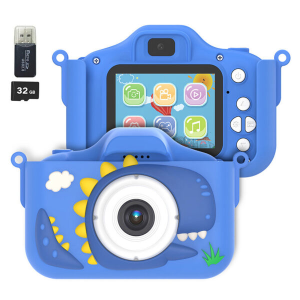 1268e8476c04ec65 Kid Mini 1080P Cartoon Selfie Toddler Digital Video Camera Toys With 32G SD Card for Boys/Girls Christmas Birthday Gifts