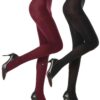 G&Y 2 Pairs Semi Opaque Tights for Women - 40D Microfiber Control Top Pantyhose