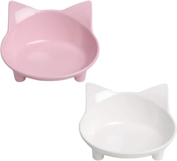 127c9bdbd3dc10c6 Cat Food Bowl, Anti-Skid Base, Non-Toxic Material, Dishwasher Safe, 14.5cm Diameter