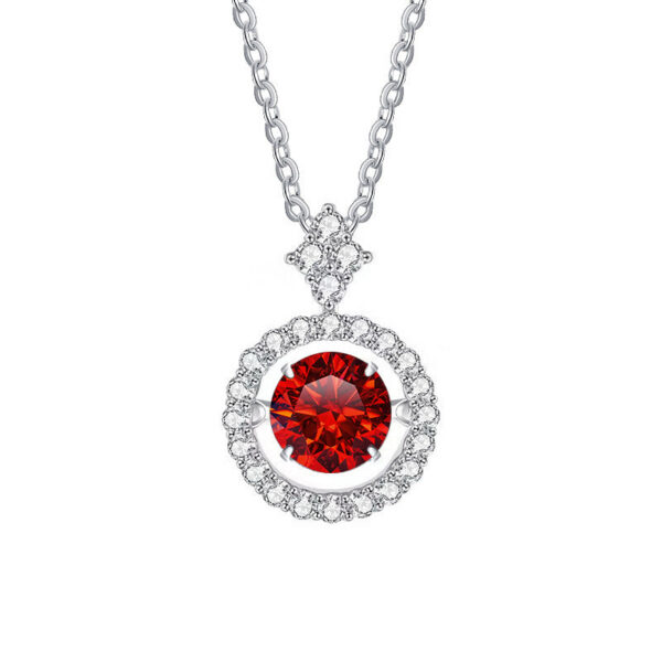 BIJOX STORY 1 CT Moissanite Pendant For Women Simulated Diamond Necklace S Sterling Sier Jewelry Girl Valentine's Day Gift