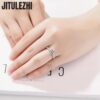 Hot Crystal Sterling Sier Diamond For Woman Beautiful Moissanite Ring Fashion Noble Wedding Party Jewelry