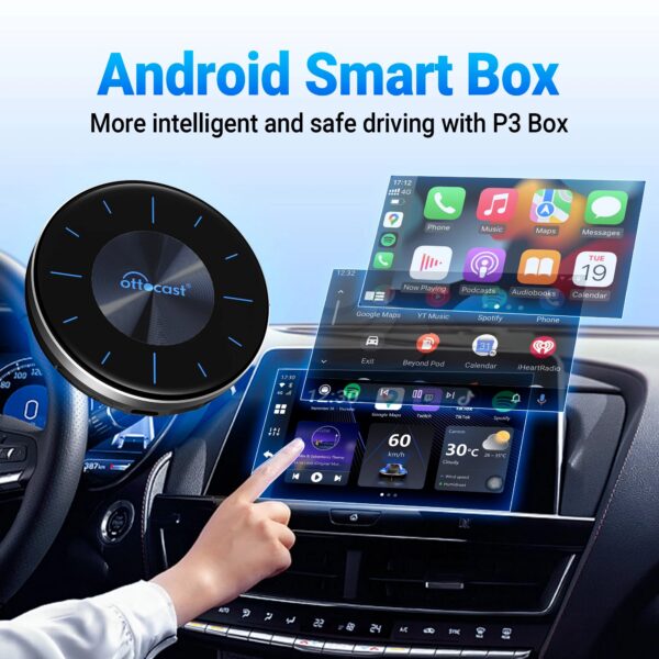 129049ea5d2e4e7f OttoAIBOX P3 CarPlay AI Box Wireless Android Auto for mini HDMI TV Box Car Accessories for Toyota Kia Hyundai VW