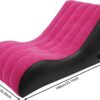 1291703e3e39aee8 Inflatable Couch with Built in Pump - Upgraded Extra Size Air Lounger Sofa, Portable Folding Blow up Mattress, Inflatable Bed Waterproof Air Mattress Sofa Chair for Home, Camping/Rose-red