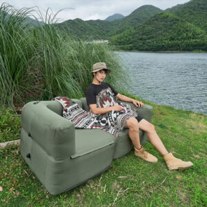 12b54e6d3b68e1ff MOBI GARDEN Portable Camping air sofa with air bed separation connection