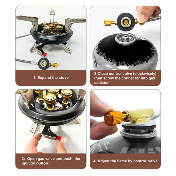 BRS-201A Portable Camping 16000W High Pressured Propane Butane Gas Burner Outdoor Emergency Stove with Piezo Ignition