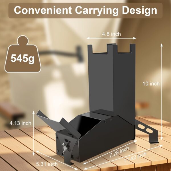 12e39dfef82f0abb Uniflasy Portable Rocket Stove for Cooking, Wood Burning Mini Stove with Storage Bag, Ideal for Outdoor Cooking, Camping, Backyard BBQ, and Hiking, Durable and Compact Camping Stove