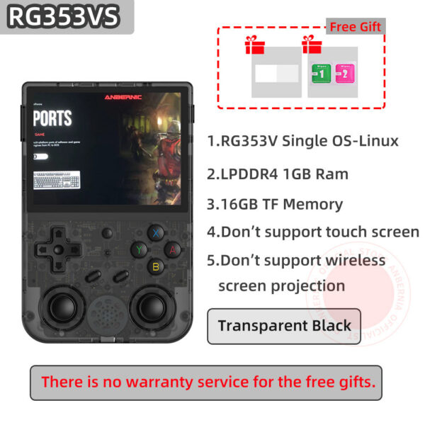 ANBERNIC RG353V 3.5 INCH 640*480 Handheld Player Built-in 20 Simulator Retro Game Wired Handle Android ux OS RG353VS
