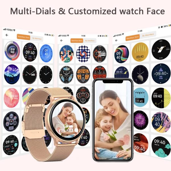 12eaf598e37b3f8c Bluetooth Call Smart Watch Women Custom Dial Steel Watches Men Sports Fiess Tracker Heart Rate Smartwatch For Android IOS G35