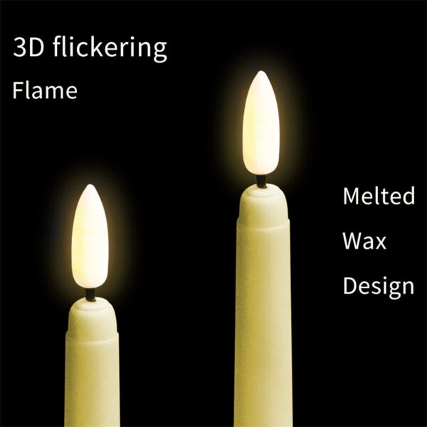 12f94873803ebe83 LED Flameless Flickering Taper 3D Wick Candles Lamp with Remote Control Tea Lights Wedding Home Decor Battery Operated